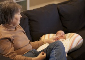 Grandma and Emily enjoying some time together.