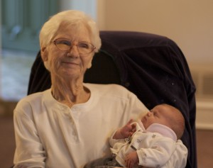 Patrick's grandmother made a special effort to come meet Emily and we were so glad to capture that in a picture.