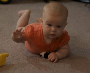 Sshh. Don't tell Brenden she's playing with his toys during his nap.