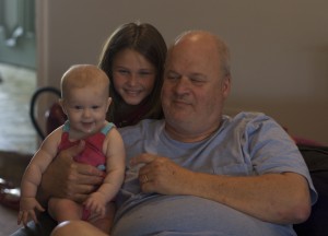 Grandpa and the girls.